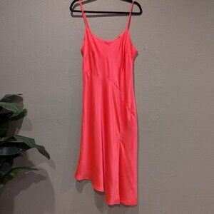 A New Day Women’s Neon Pink Satin Slip Dress – Size M 🌸